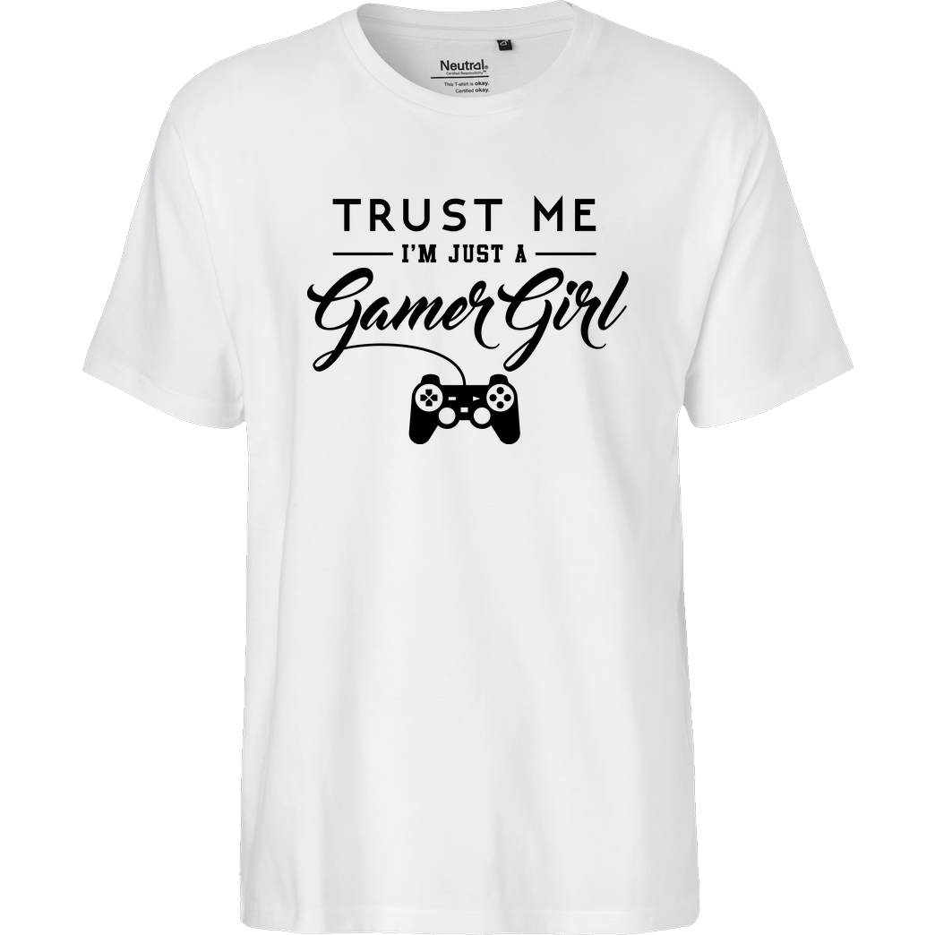 Geek Revolution Gamer Girl T-Shirt Fairtrade T-Shirt - weiß
