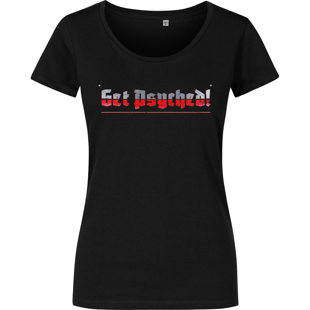AndreusD Get Psyched T-Shirt Damenshirt schwarz
