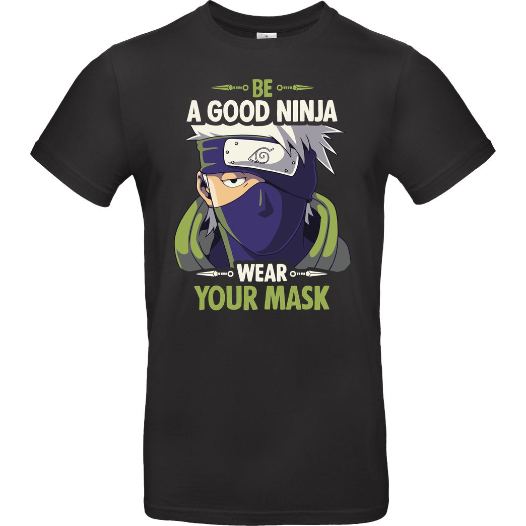 GeekyDog Good Ninja T-Shirt B&C EXACT 190 - Schwarz