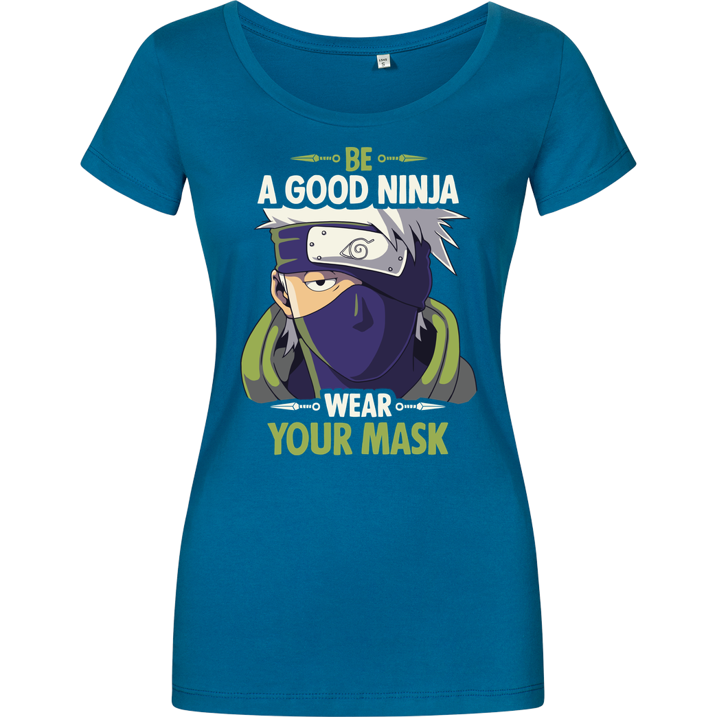 GeekyDog Good Ninja T-Shirt Damenshirt petrol