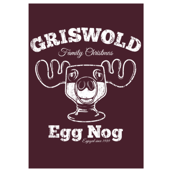 Griswold Christmas Egg Nog Kunstdruck bordeaux