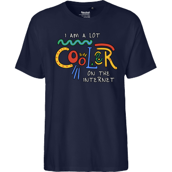 I Am A Lot Cooler On The Internet Fairtrade T-Shirt - navy