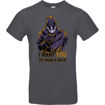 I Want YOU To Wear A Mask B&C EXACT 190 - Dark Grey