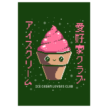 Ice Cream Lovers Club Kunstdruck grün