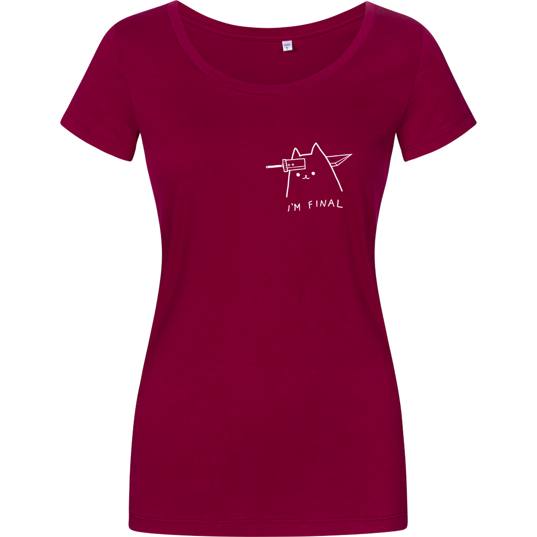 #Soilpunk I'm Final Cat T-Shirt Damenshirt berry