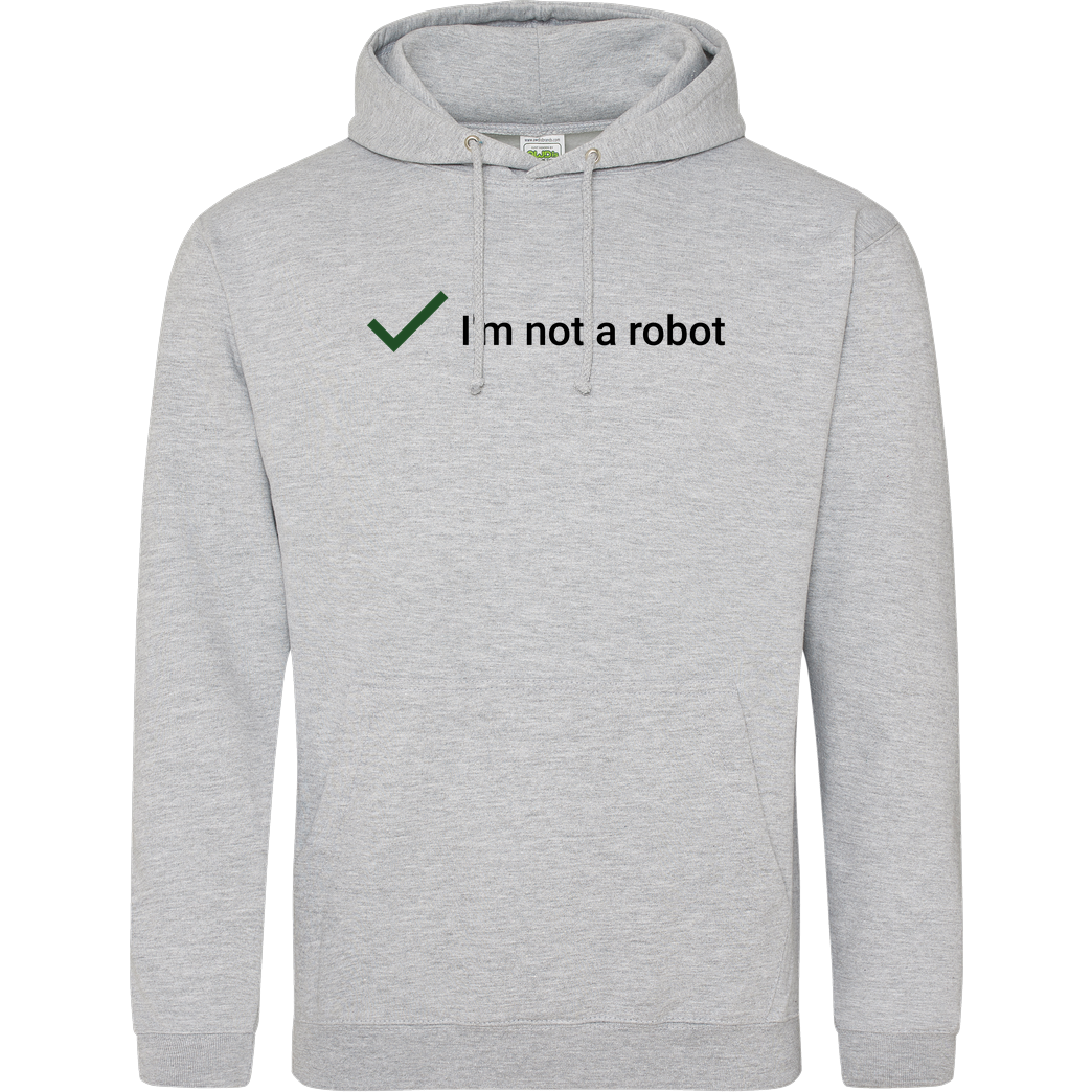 Geek Revolution I'm not a Robot Sweatshirt JH Hoodie - Heather Grey
