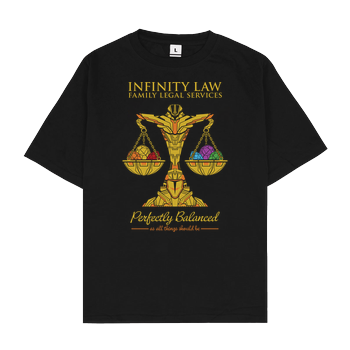 Infinity Law Oversize T-Shirt - Schwarz