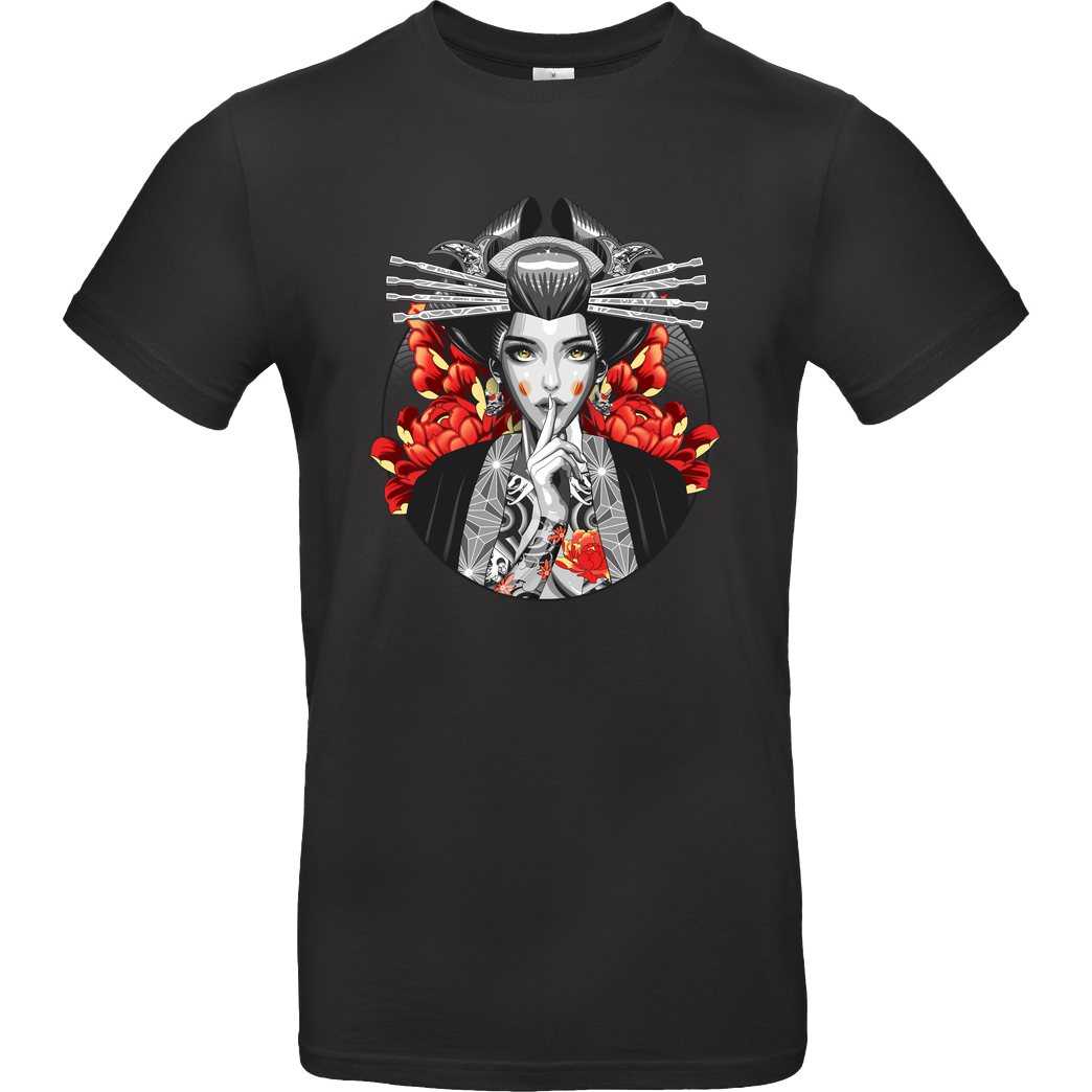 Heymoonly Irezumi Geisha II T-Shirt B&C EXACT 190 - Schwarz