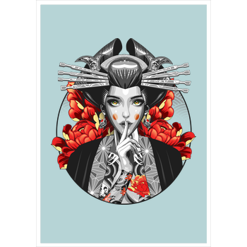 Irezumi Geisha II Kunstdruck mint