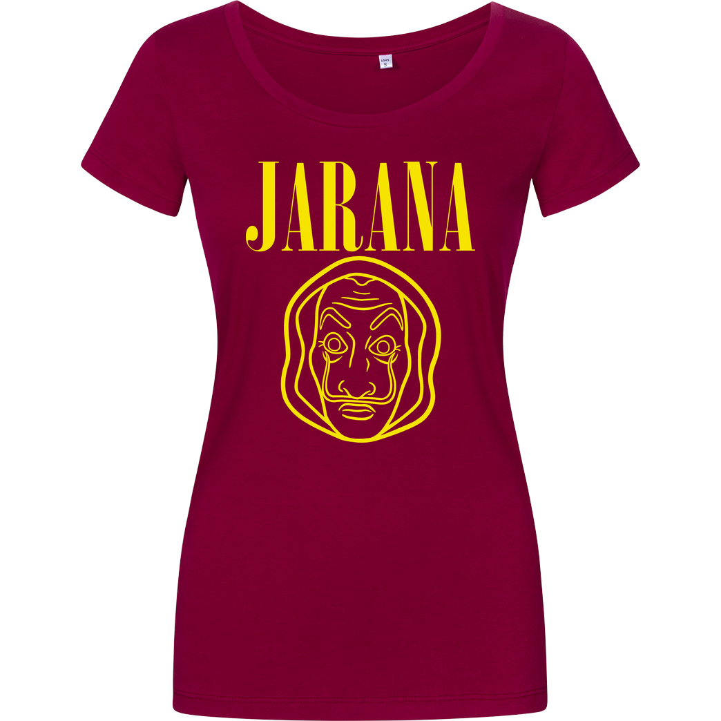 Raffiti Design JARANA! T-Shirt Damenshirt berry