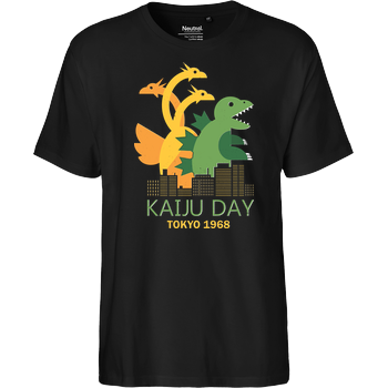 Kaiju Day Fairtrade T-Shirt - schwarz