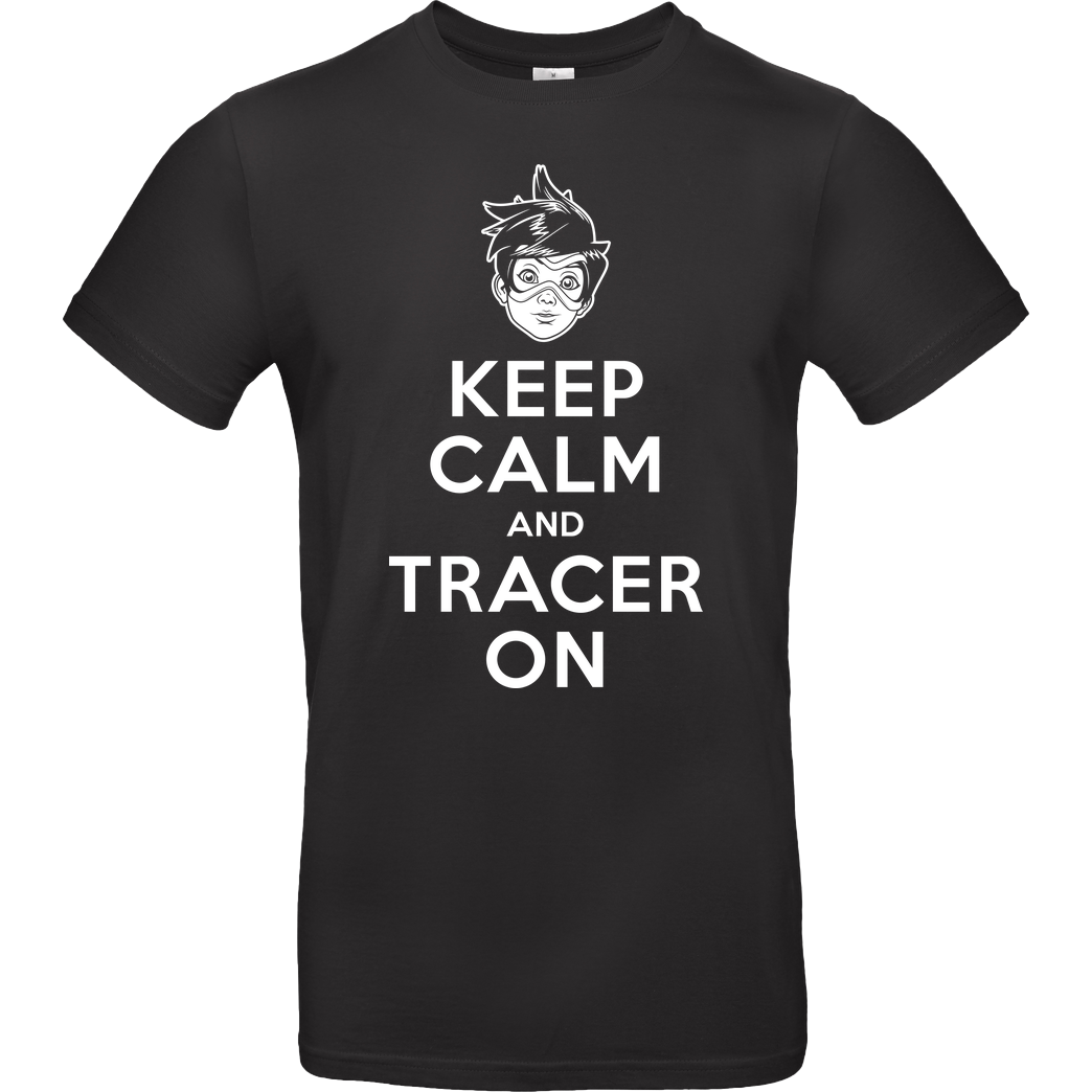 OlipopArt Keep Calm and Tracer on T-Shirt B&C EXACT 190 - Schwarz