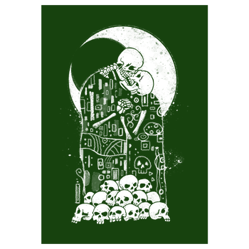 Kiss of Death Kunstdruck grün