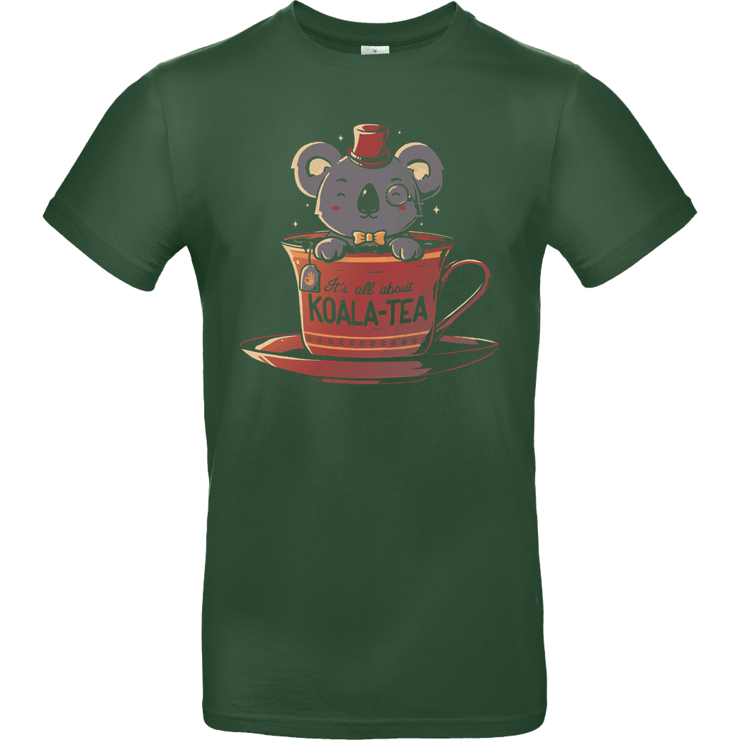 EduEly Koala Tea T-Shirt B&C EXACT 190 - Flaschengrün