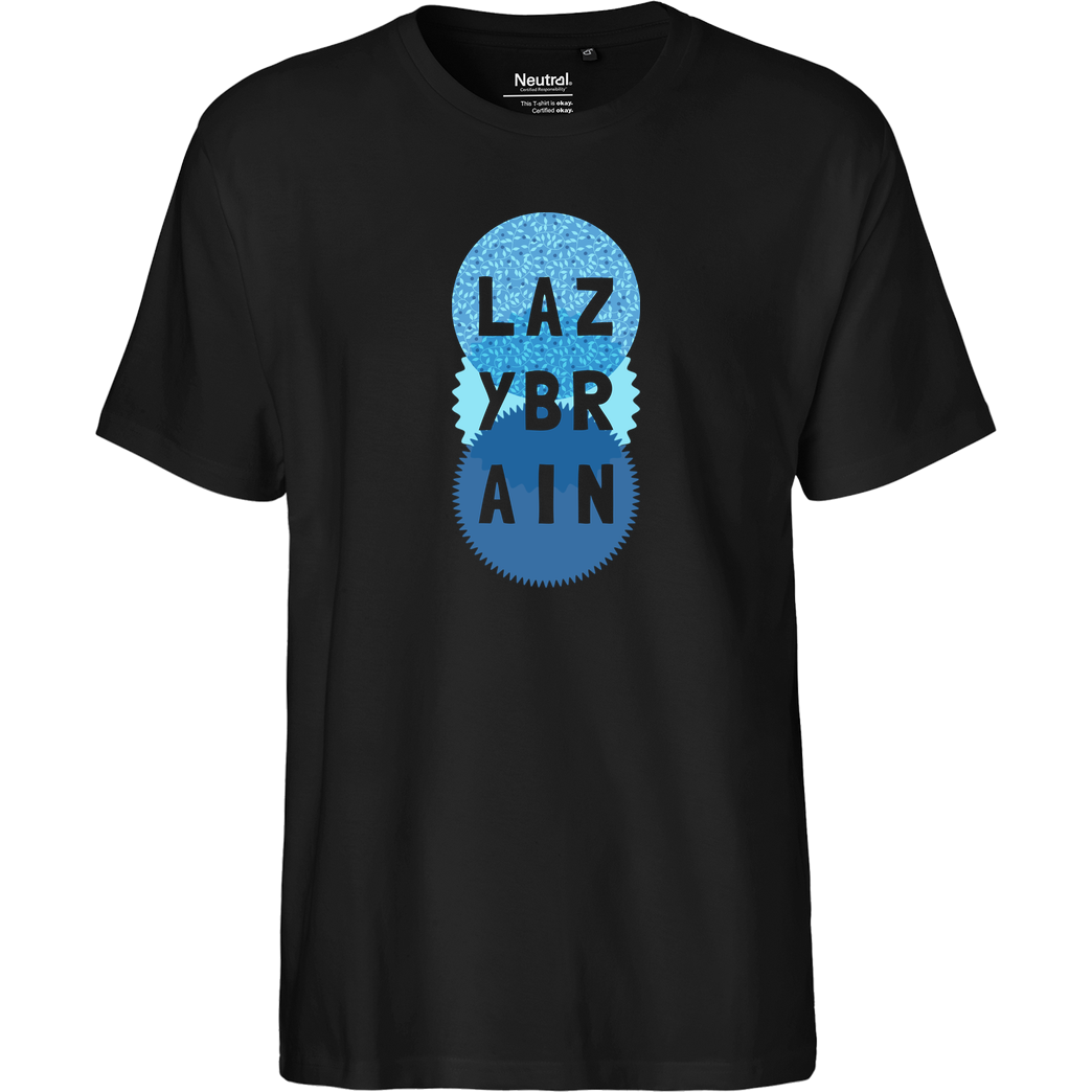 Zufallsshirt Lazybrain T-Shirt Fairtrade T-Shirt - schwarz