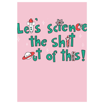 Let's science! Kunstdruck rosa