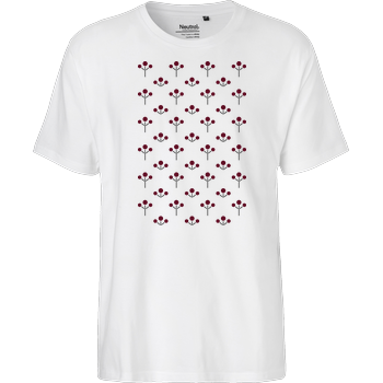 Little Berries Pattern Fairtrade T-Shirt - weiß