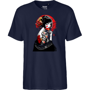 Lollipop Geisha Fairtrade T-Shirt - navy
