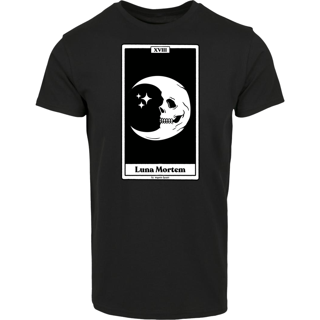 Mystic Heart Luna Mortem T-Shirt Hausmarke T-Shirt  - Schwarz