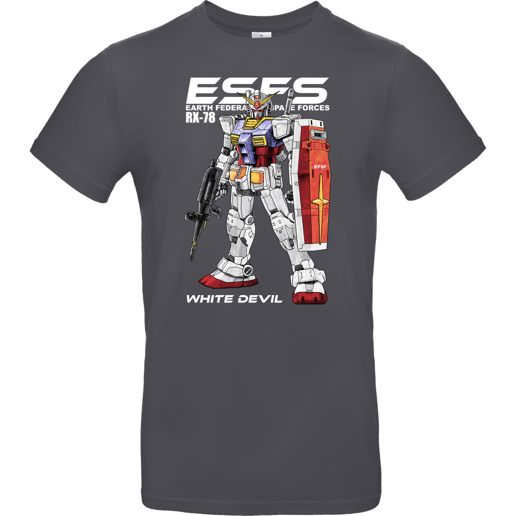 Polkadothero Mecha Warrior T-Shirt B&C EXACT 190 - Dark Grey