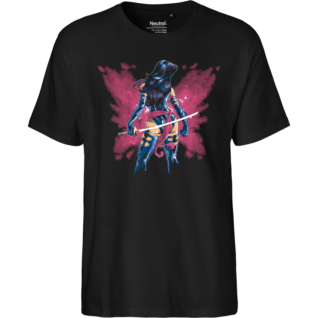Saqman Mental Butterfly T-Shirt Fairtrade T-Shirt - schwarz