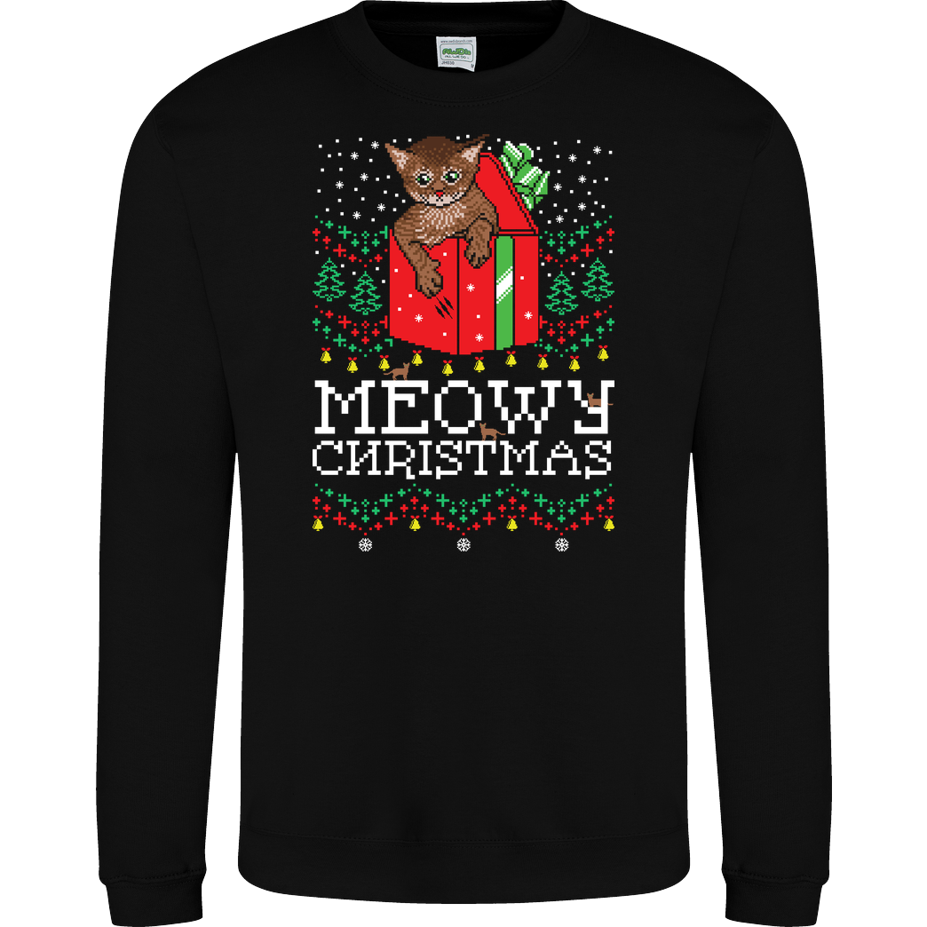 Rocketman Meowy Christmas Sweatshirt JH Sweatshirt - Schwarz