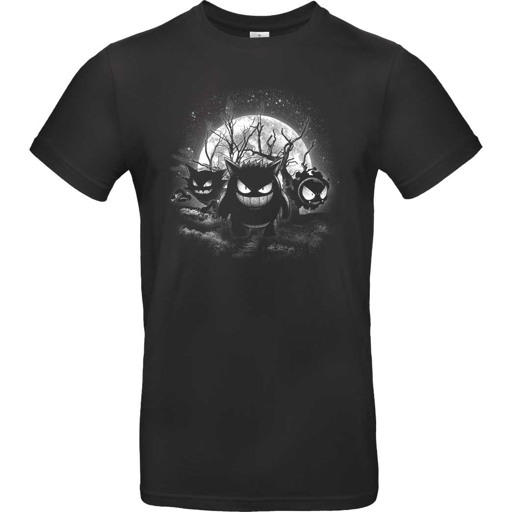 Fanfreak Moonlight Ghosts T-Shirt B&C EXACT 190 - Schwarz