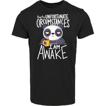 Morning Panda Hausmarke T-Shirt  - Schwarz