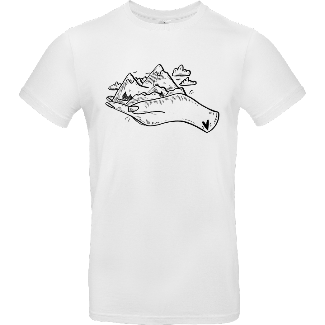 Herzflimmern Mountainkid T-Shirt B&C EXACT 190 - Weiß
