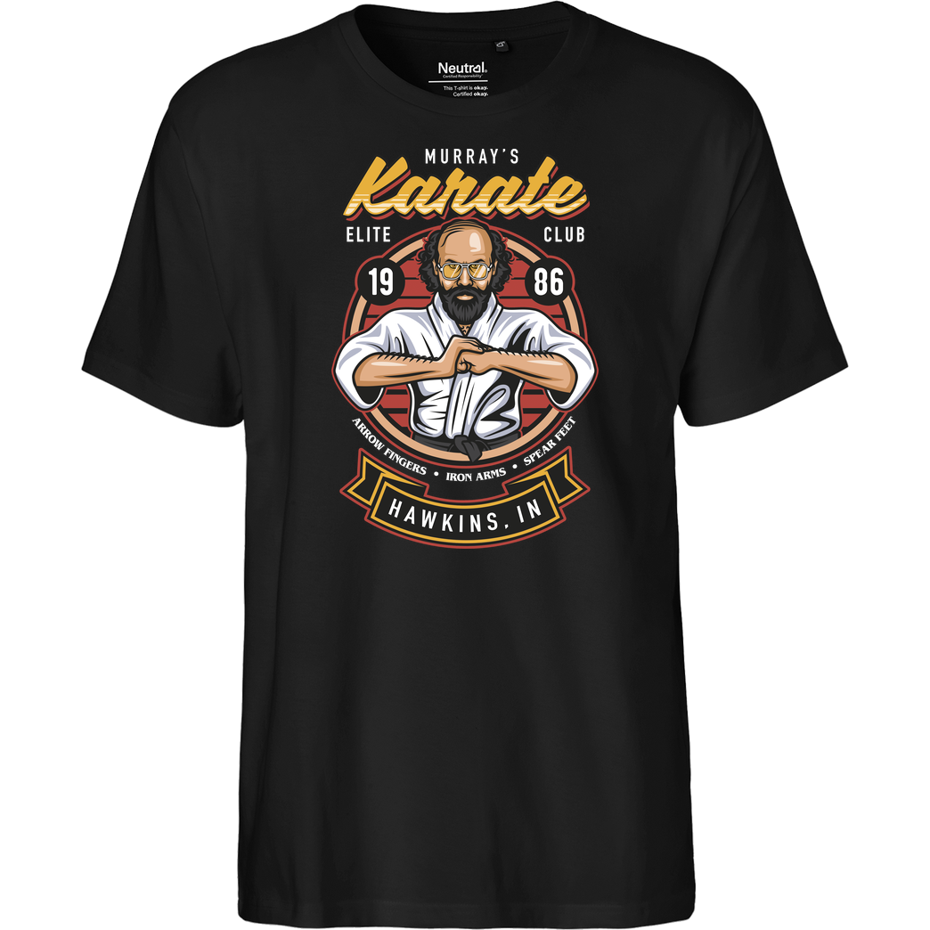 OlipopArt Murray's Karate Club T-Shirt Fairtrade T-Shirt - schwarz