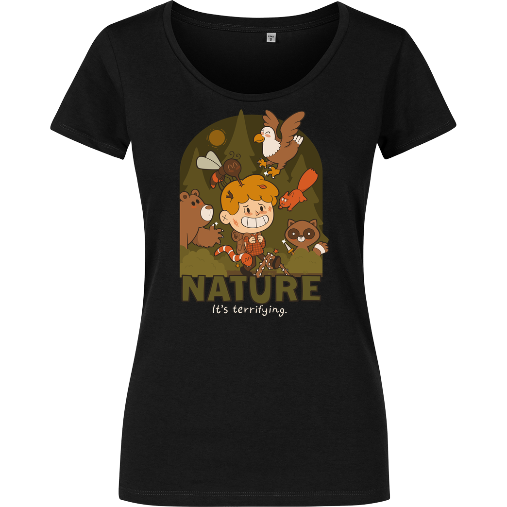 Anna-Maria Jung Nature - it's terrifying T-Shirt Damenshirt schwarz
