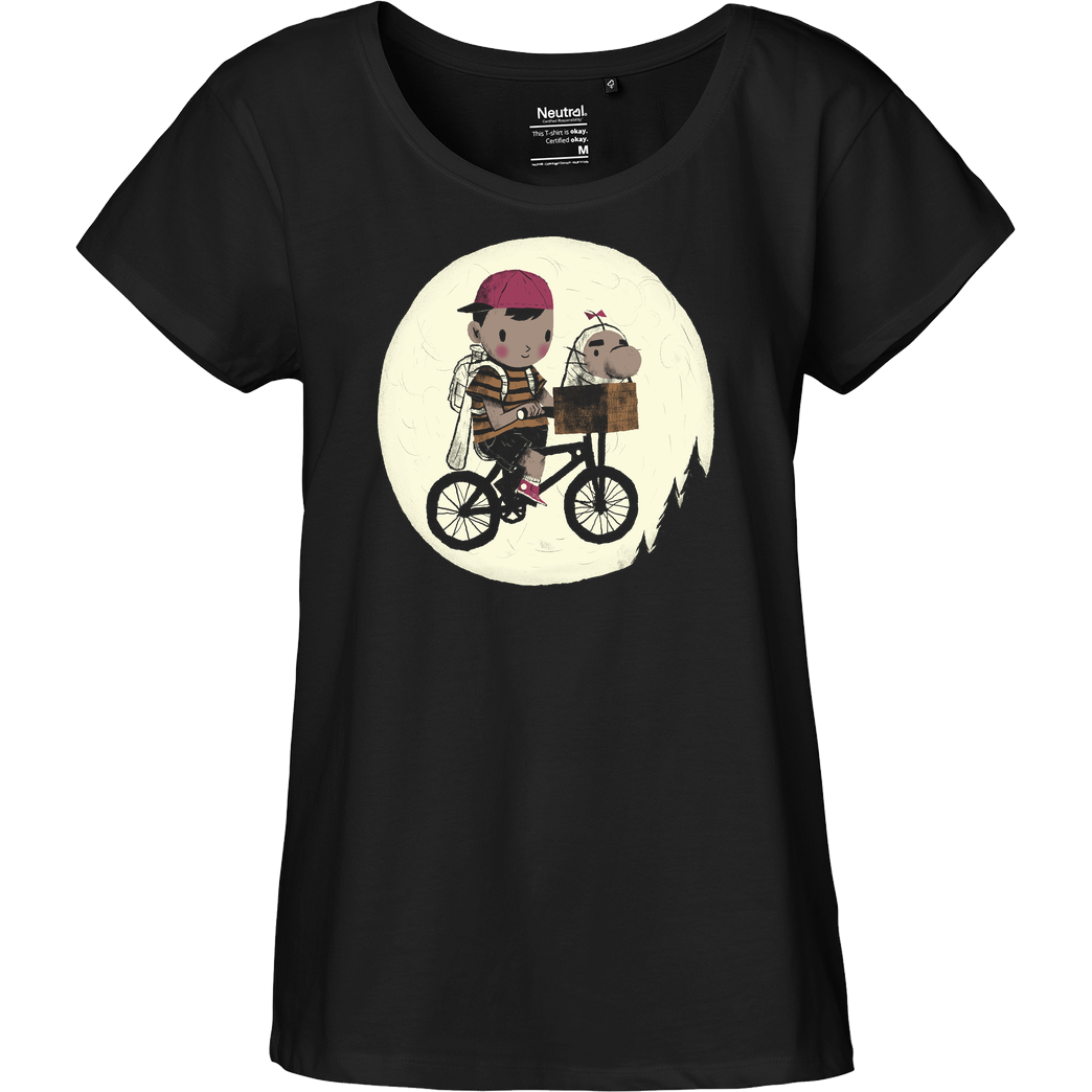 Louis Roskosch NT T-Shirt Fairtrade Loose Fit Girlie - schwarz