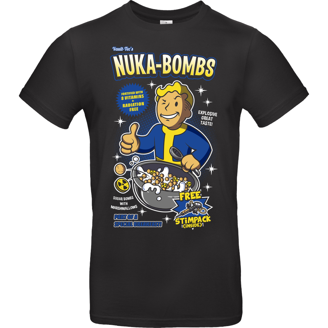 OlipopArt Nuka Bombs T-Shirt B&C EXACT 190 - Schwarz