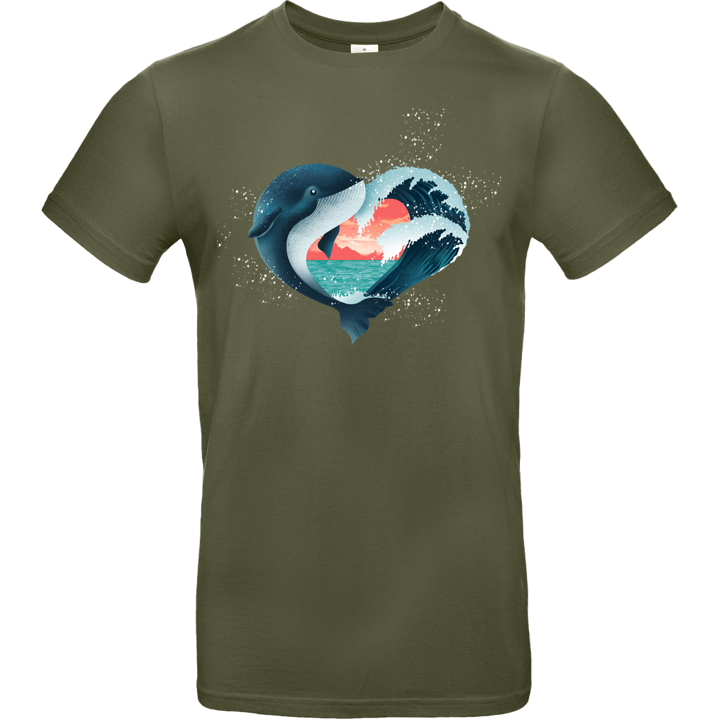 Dandingeroz Ocean Love T-Shirt B&C EXACT 190 - Khaki