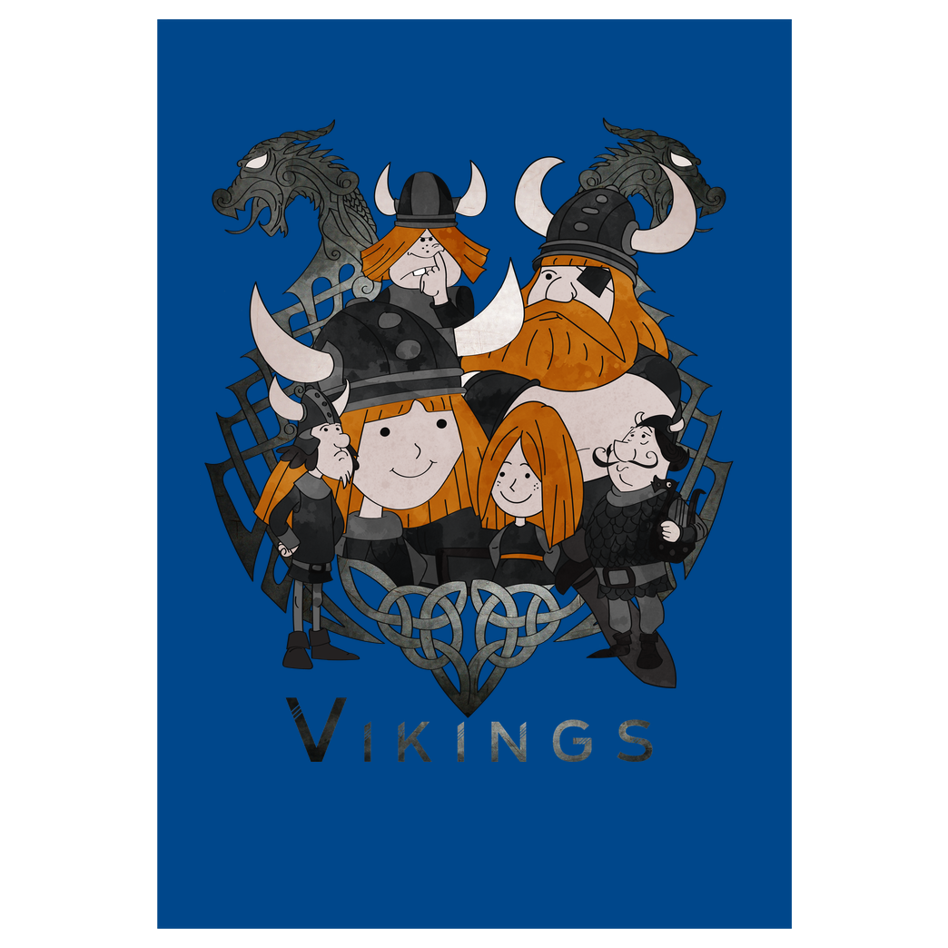 Blackmoon Original Vikings Druck Kunstdruck royal