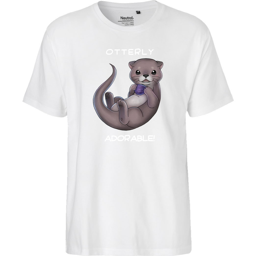Yunuyei Otterly adorable T-Shirt Fairtrade T-Shirt - weiß