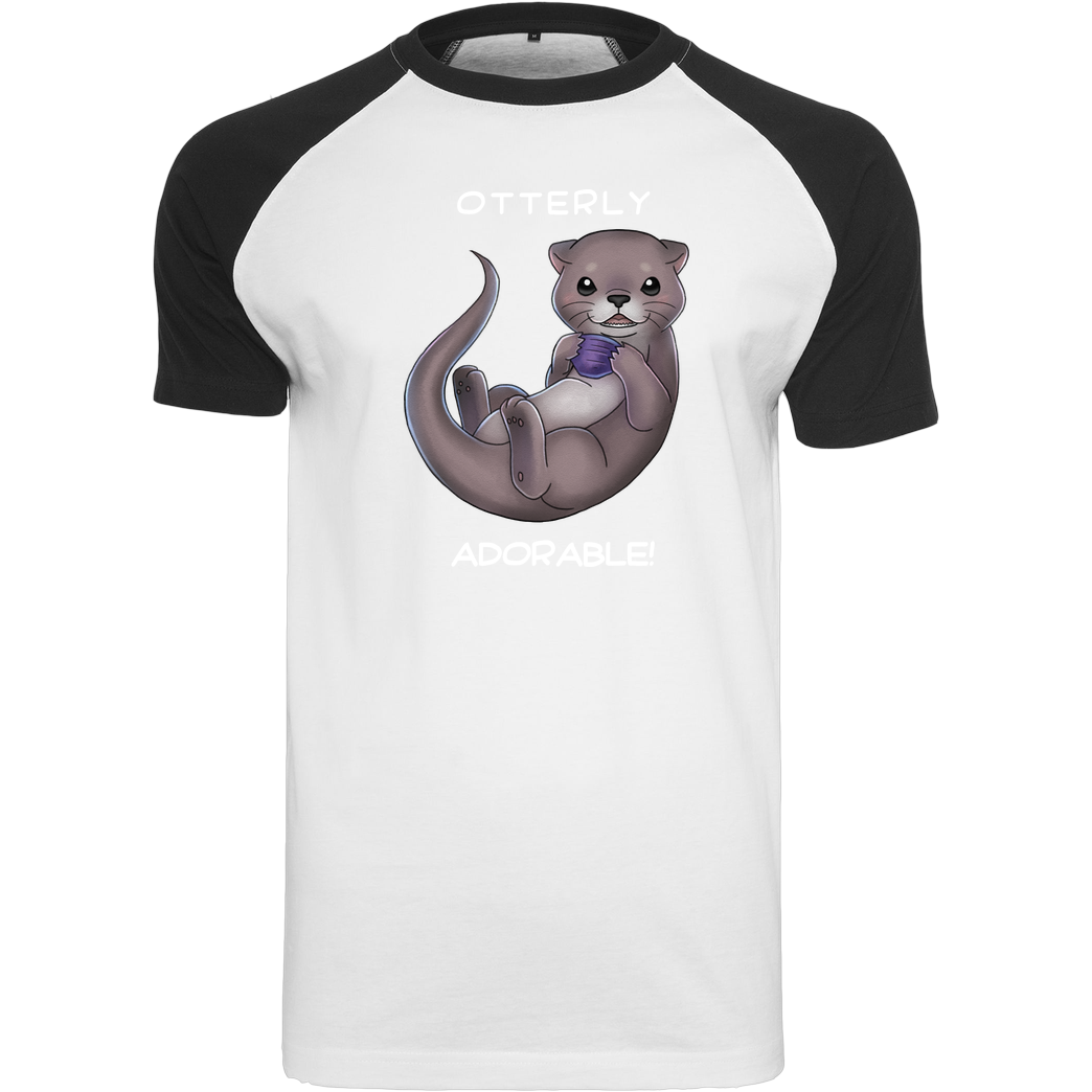 Yunuyei Otterly adorable T-Shirt Raglan-Shirt weiß