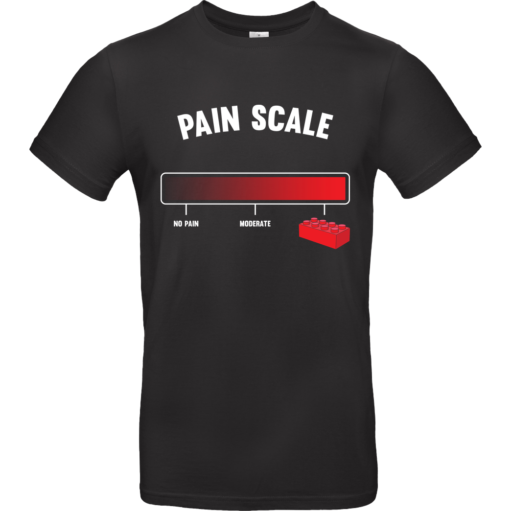 BomDesignz Pain scale T-Shirt B&C EXACT 190 - Schwarz
