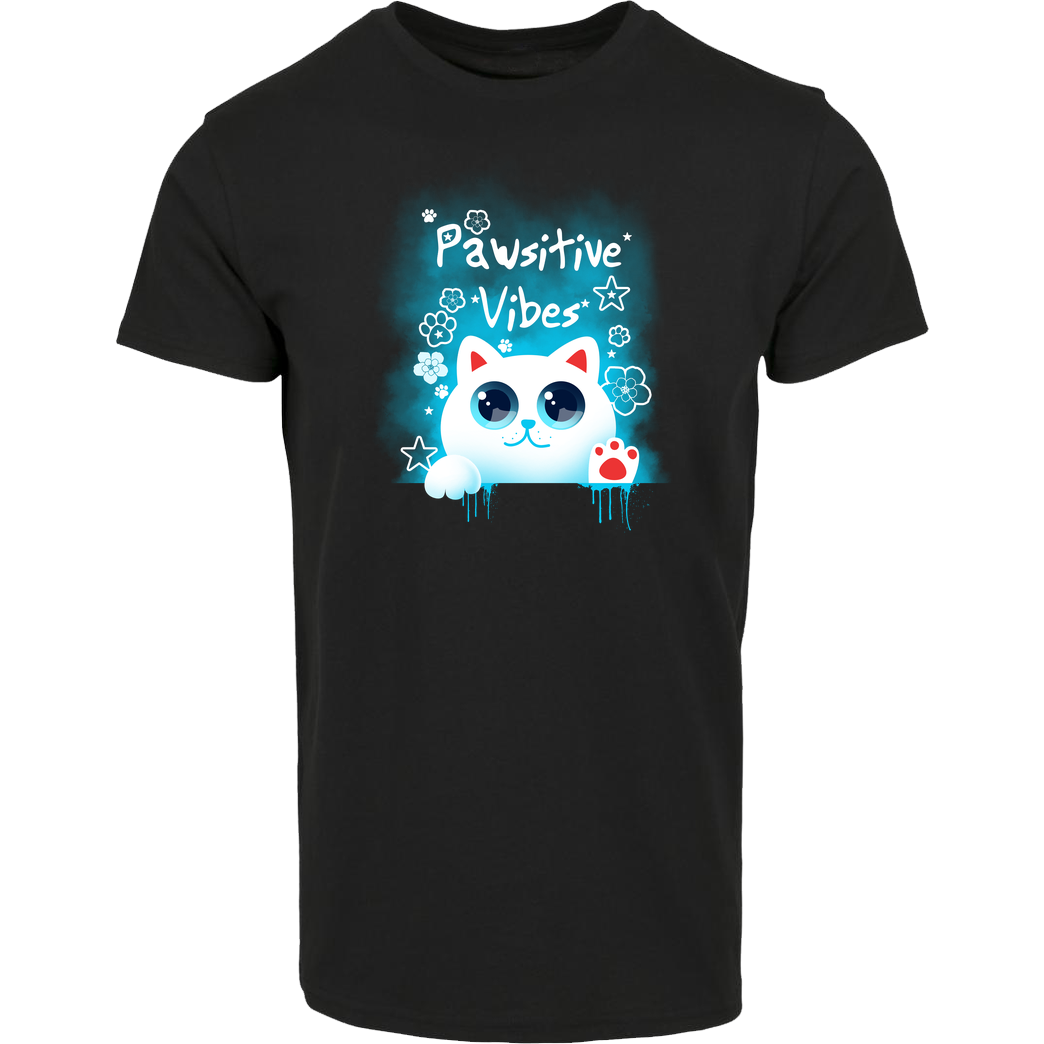 erion_designs Pawsitive vibes T-Shirt Hausmarke T-Shirt  - Schwarz