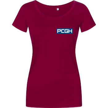PCGH - Pocket Logo Damenshirt berry