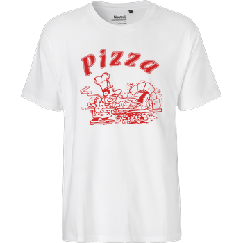 Pizza Fairtrade T-Shirt - weiß