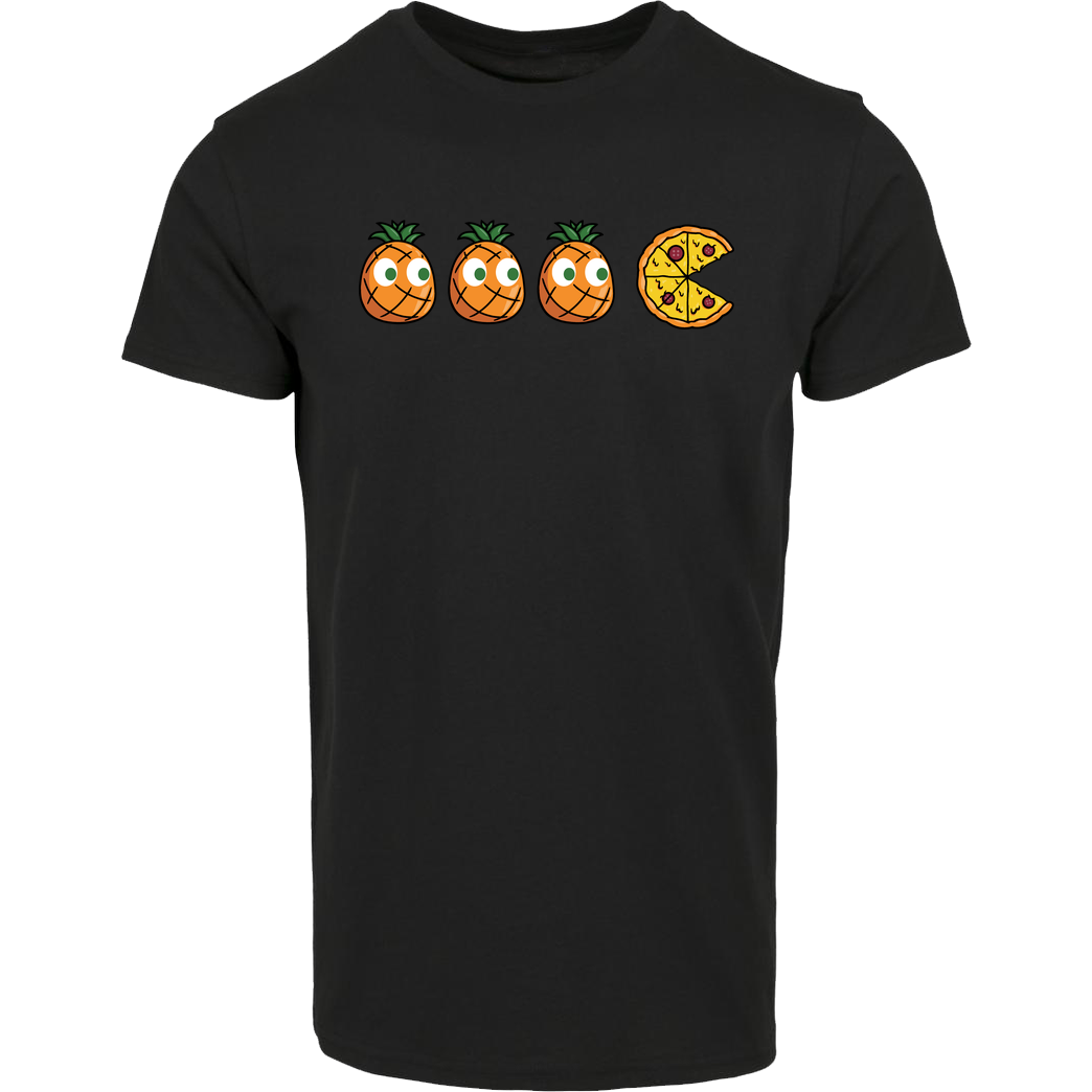 Raffiti Design Pizza-Man! T-Shirt Hausmarke T-Shirt  - Schwarz