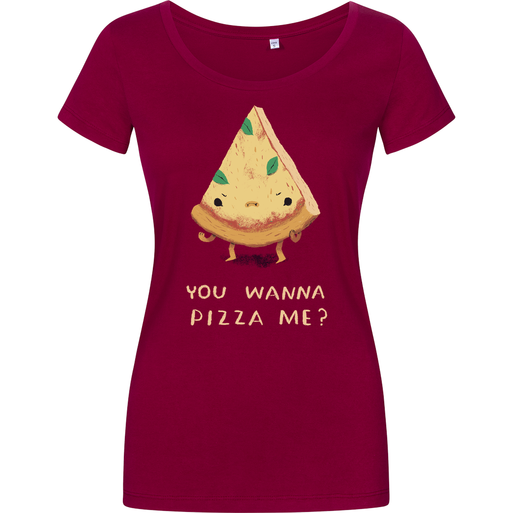 Louis Roskosch Pizza Me T-Shirt Damenshirt berry