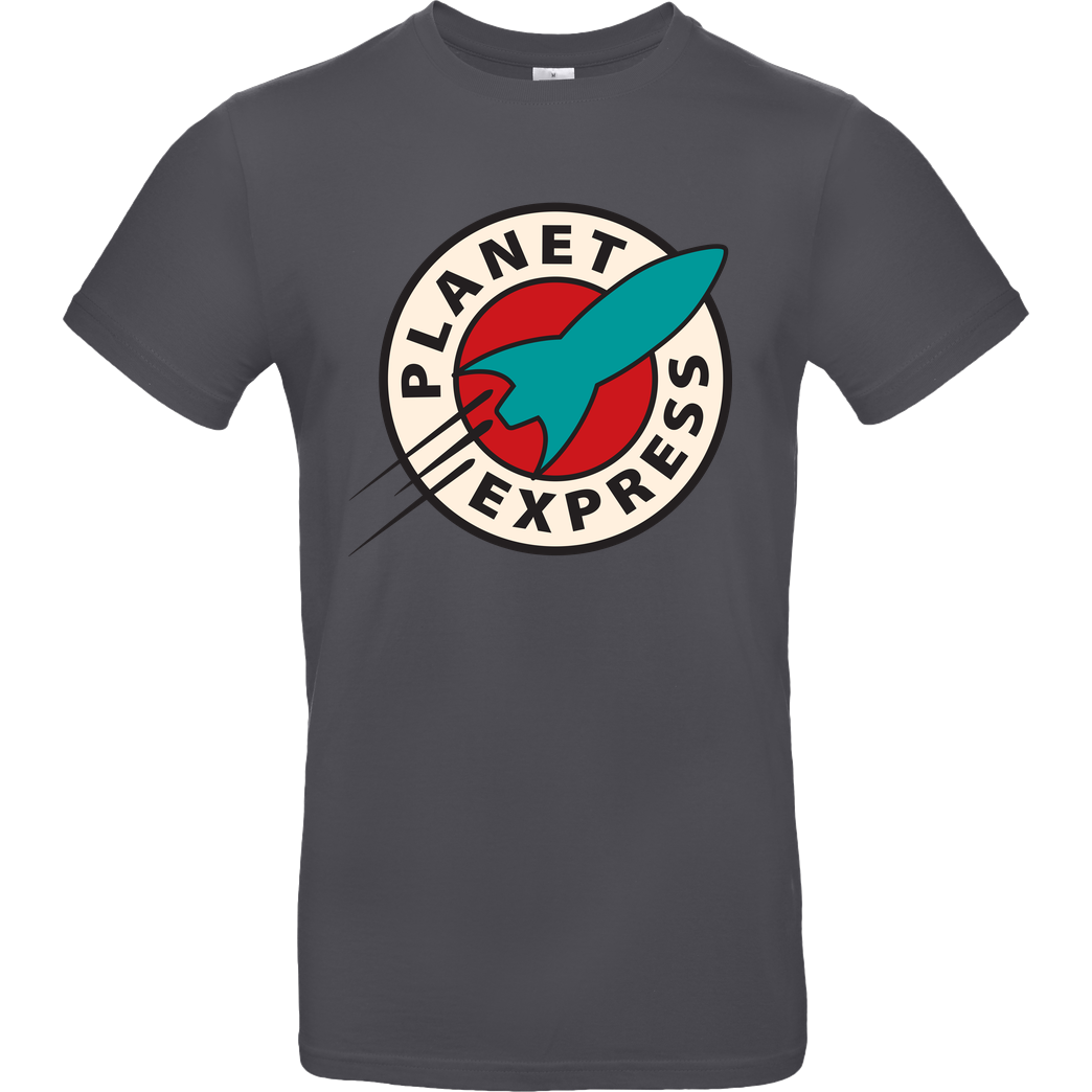 None Planet Express T-Shirt B&C EXACT 190 - Dark Grey