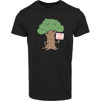Plant More Rude Trees Hausmarke T-Shirt  - Schwarz