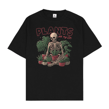 Plants Are My Life Oversize T-Shirt - Schwarz