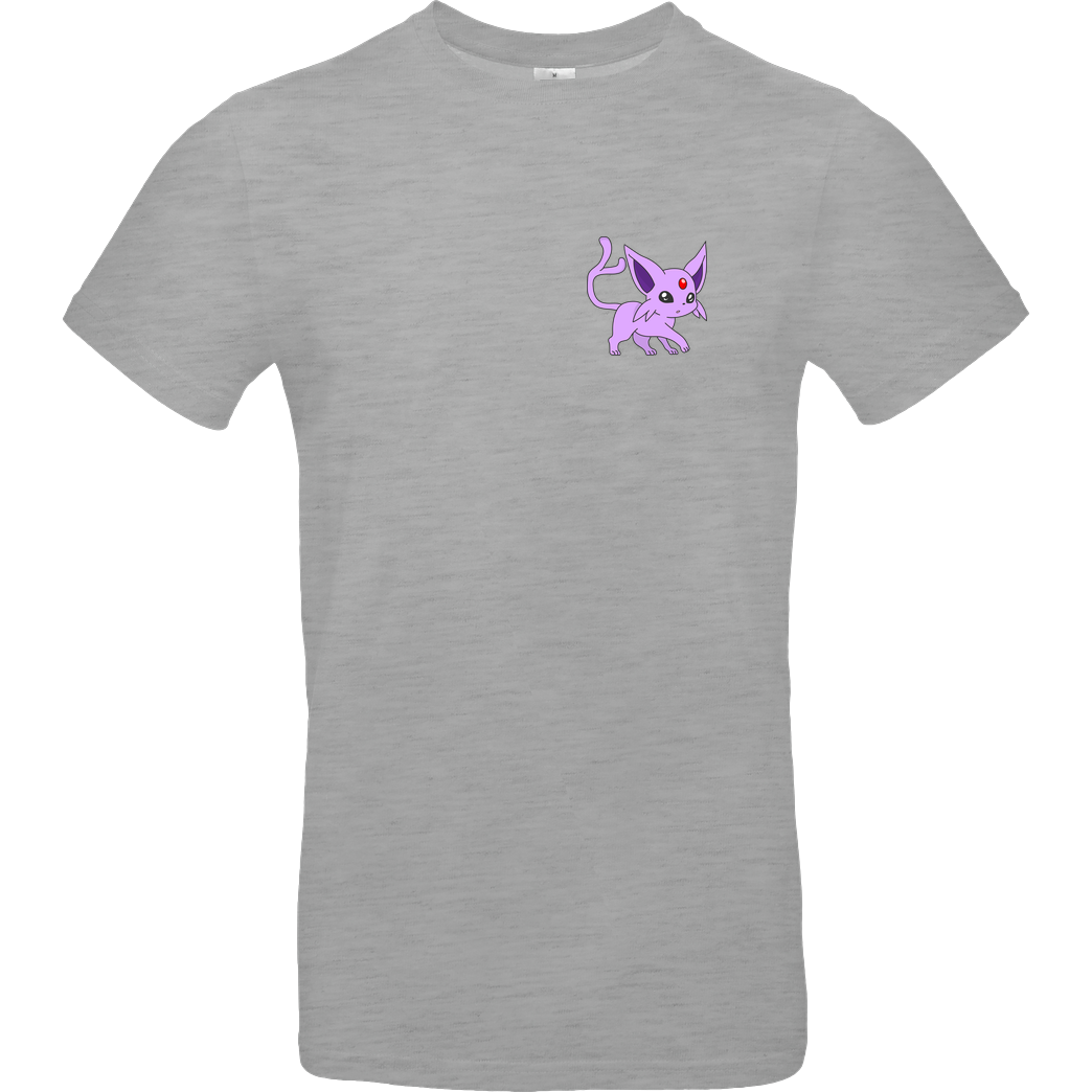 #Soilpunk Pocket Monster #196 - Pink Cat T-Shirt B&C EXACT 190 - heather grey