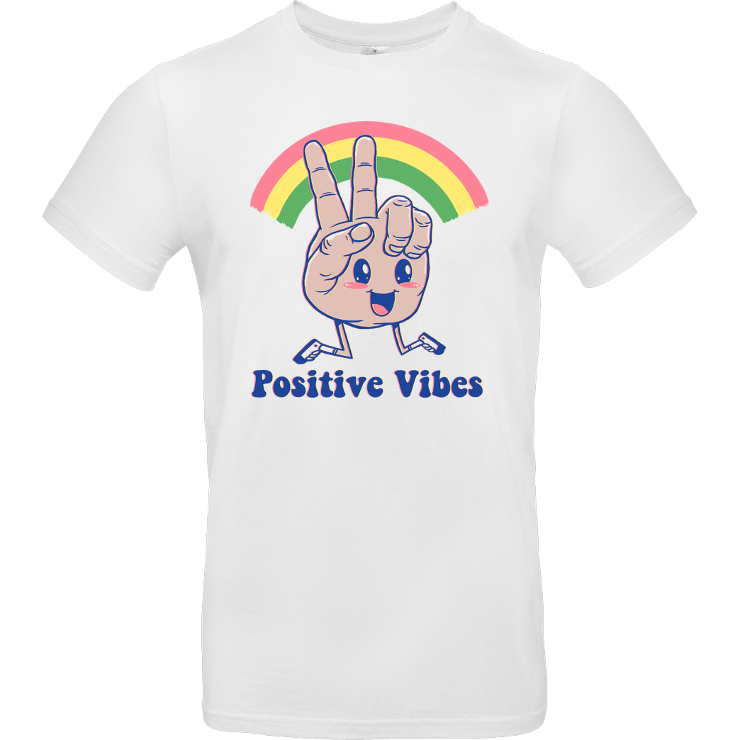 Vincent Trinidad Positive Vibes T-Shirt B&C EXACT 190 - Weiß