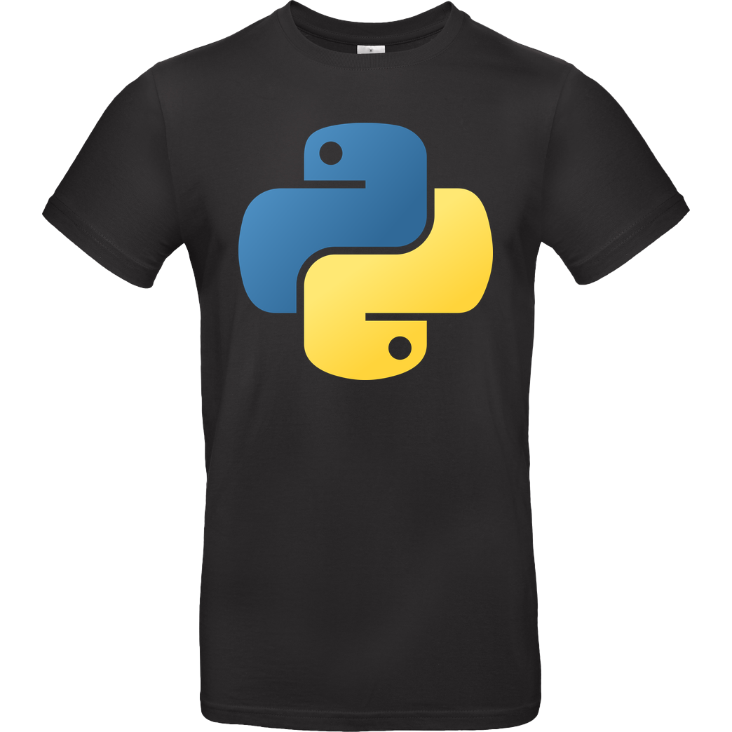 PythonFoundation Python Icon T-Shirt B&C EXACT 190 - Schwarz