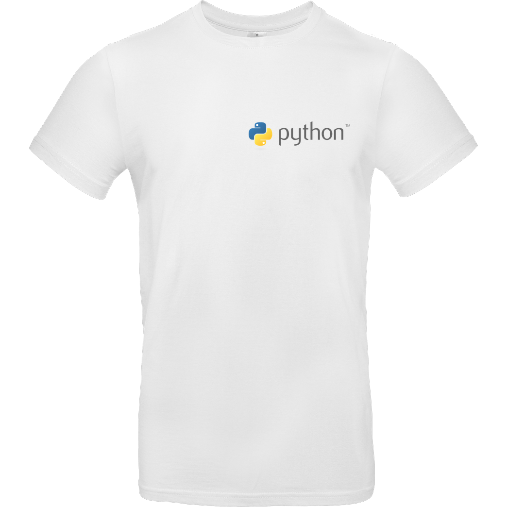 PythonFoundation Python Logo T-Shirt B&C EXACT 190 - Weiß